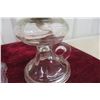 Image 9 : Bullseye Colared Coal Lamp and 2 Finger Lamps - All w/ Chimneys