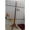 Image 1 : Oak Coat Tree 1/4 Cut With Original Hooks