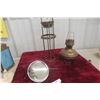 Image 1 : Hanging Aladdin Lamp Frame With Mercury Reflector And Brass Oil Lamp