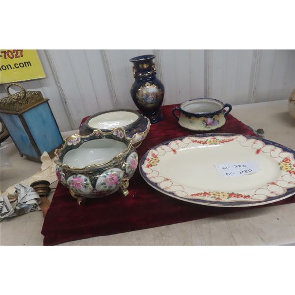 Porcelain Trays, Bowls, Vases