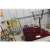 Image 1 : Four Hanging Wrought Iron Planters With One Wrought Iron Plant Stand