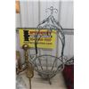 Image 2 : Four Hanging Wrought Iron Planters With One Wrought Iron Plant Stand
