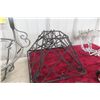 Image 5 : Four Hanging Wrought Iron Planters With One Wrought Iron Plant Stand