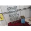 Image 1 : Lead Glass Panel With Hanging Brass Chandelier Light, Approx. 14" x 25"
