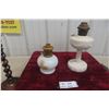 Image 1 : 2 x Aladdin Oil Lamp 1) With Lincoln Drape Pattern, No Chimneys