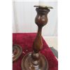 Image 5 : Four Antique Oak Candlesticks