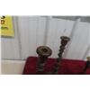 Image 7 : Four Antique Oak Candlesticks