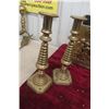 Image 6 : Four Brass Candliers With Ornate Brass Magazine Stand