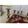 Image 3 : Ten Brass Candliers, Tallest Approx. 12"