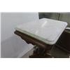 Image 4 : Eastlake Marble-Top Pedestal Stand, Approx. 30" x 23" x 15"
