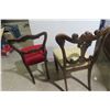 Image 8 : Two Antique Carved Back Chairs