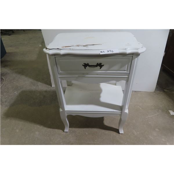 Painted Nite Stand With Drawer, Approx. 27" x 20" x 15"