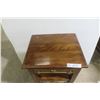 Image 3 : Wood Stand with Drawer and Cabinet 31" x 17" x 14"
