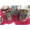 Image 5 : Silver Tea Pot, Coffee Pot, Tray, Creamer, And Sugar