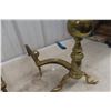 Image 4 : Fireplace Tool Set With Brass Cannon Ball And Irons