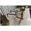 Image 6 : Fireplace Tool Set With Brass Cannon Ball And Irons
