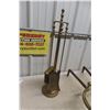 Image 8 : Fireplace Tool Set With Brass Cannon Ball And Irons