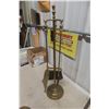 Image 9 : Fireplace Tool Set With Brass Cannon Ball And Irons