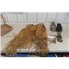 Image 1 : Lealther Beaded First Nation Vest, Fox Tail Keychain, and More