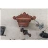 Image 3 : Assorted Antique Clock Weights, Pendulum Parts & Hardware