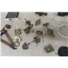 Image 4 : Assorted Antique Clock Weights, Pendulum Parts & Hardware