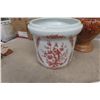 Image 9 : Porcelain Planters And Vases, Tallest Vase Approx. 16"