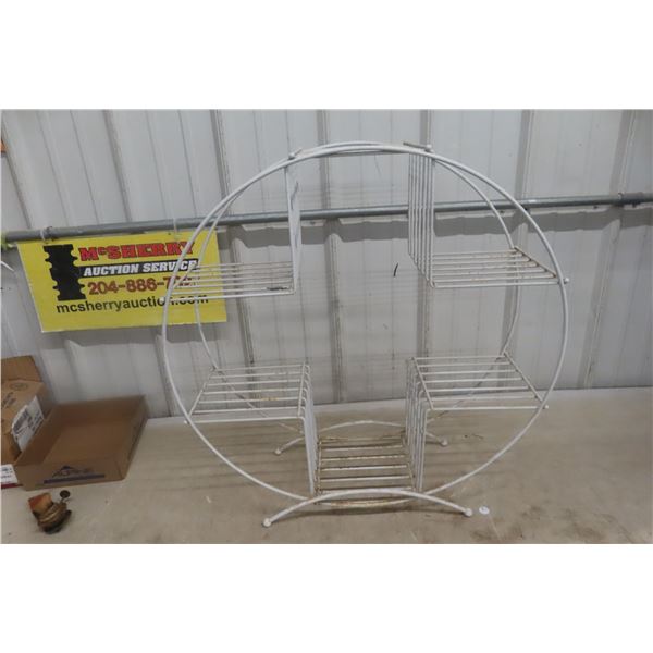 Wrought Iron Plant Stand, Approx. 27" x 26" x 8"