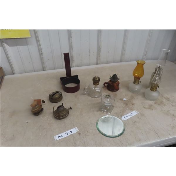 Miniature Coal Oil Lamp, Lamp Parts, Wall Mounts, and More