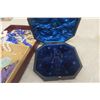 Image 6 : Portable Tri-Fold Mirror With Thistle Paperweight And Costume Jewelry, And More