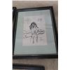 Image 7 : Framed Artwork - Signed And Hand-Drawn Signs, And More