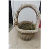 Image 2 : Cement Basket Planter, Approx. 22" x 18" x 14"