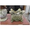 Image 10 : Four Cement Planters, Two Clean And Two With Minor Chips