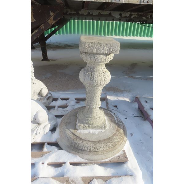 Cement Garden Stand, Approx. 30" Tall