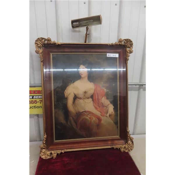 Framed ‘Timeless Face’ Artwork From The Regency Era, Approx. 27" x 32"