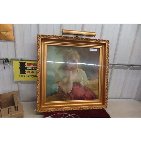 Framed Lithograph, Approx. 30" x 30"
