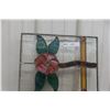 Image 2 : Stained Glass Panel With Multicolor Design, Approx. 16" x 36"