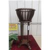 Image 1 : Walnut Fern Stand, Approx. 32" High With 16" Diameter Top