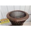 Image 2 : Walnut Fern Stand, Approx. 32" High With 16" Diameter Top