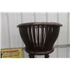 Image 3 : Walnut Fern Stand, Approx. 32" High With 16" Diameter Top