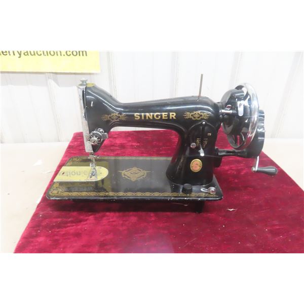 Rare Singer Vintage Hand-Crank Sewing Machine