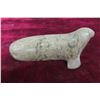 Image 5 : Serpentine Stone Walrus With Tusks, Signed E. Ulayuk, Dated 1983, Measures 7" x 3 1/4"