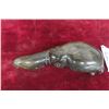 Image 2 : Soapstone Owl and Chick Carving, Signed in Syllabics, Measures 7 1/2" High x 3"