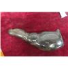 Image 4 : Soapstone Owl and Chick Carving, Signed in Syllabics, Measures 7 1/2" High x 3"