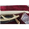 Image 4 : Beluga Cribbage Board, Whalebone 13 1/2" Long, Soapstone Base 8" x 5" Includes Deer Sheds