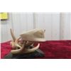 Image 9 : Beluga Cribbage Board, Whalebone 13 1/2" Long, Soapstone Base 8" x 5" Includes Deer Sheds