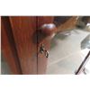 Image 6 : Oak China Cabinet With Curved Glass, Top Shelf Back Stop