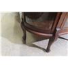 Image 8 : Oak China Cabinet With Curved Glass, Top Shelf Back Stop