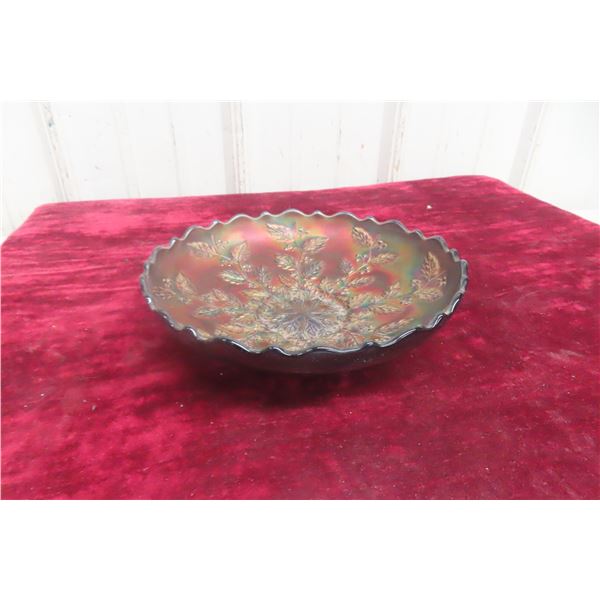 Carnival Glass Dish, Measures 8 1/2" Diameter
