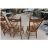 Image 12 : Four Press Back Chairs w/ Wind Carving