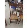 Image 7 : Four Press Back Chairs w/ Wind Carving